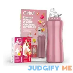 Cirkul 32oz Stainless Steel Water Bottle Starter Kit Lid and 2 Flavor Cartridges