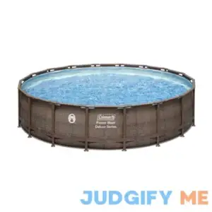 Coleman Power Steel 18 x 48 Round Metal Frame Above Ground Pool Set