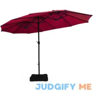 Costway Patio Double-Sided Market Umbrella Crank