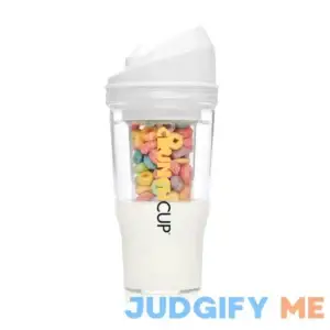 CrunchCup XL Portable Plastic Cereal Cup for Breakfast on The Go