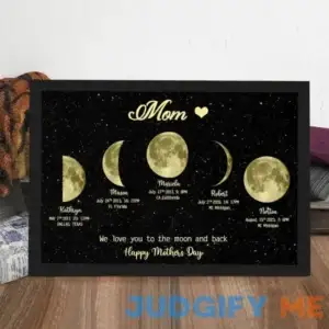 Custom Mom Moon Phase Print Family Frame Birthday Gift For Mom Mother's Day Gift Ideas