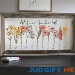 Custom Mom's Garden Birth Flower Wood Sign With Kids Name For Mom Grandma Mother's Day Gift Ideas