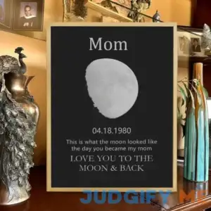 Custom Moon Phase Wood Photo Sign For Mother's Day Gift