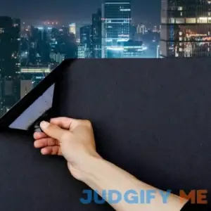 Dekorfun Static Cling Total Blackout Window Film 100% UV Blocking Window Darkening Film Best Black Window Tint Removable Plastic