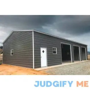 Delivered & Installed The Sabbath's Metal Garage 24x50x12 from big buildings direct the metal building specialist