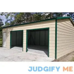 Delivered and Installed Two Car Side Entry Garage The Cairo 20x25x10 from big buildings direct the metal building specialist