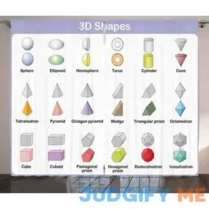 Educational Curtains 2 Panels Set Learning Shapes