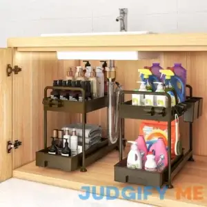 Exilenthome 2-Pack Under Sink Organizers for Bathroom and Kitchen