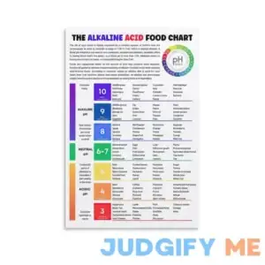 FGRID The Alkaline Acid Food Chart Food Poster Ph Guide Nutrition Educational Poster Canvas Painting Wall Art Poster for Bedroom Living Room Decor