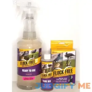 Flock Free Bird Repellent Spray Bundle Ready to Use Bird Spray 32oz + Concentrate 4oz Refill