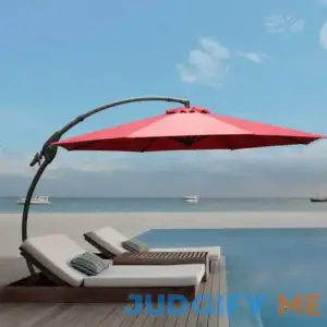 Furio 130'' Detachable Aluminum Offset Patio Cantilever Umbrella With Base Arlmont & Co