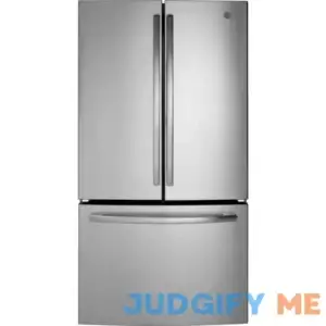 GE 27-cu ft French Door Refrigerator with Ice Maker and Water dispenser (Fingerprint-resistant Stainless Steel) ENERGY STAR | GNE27JYMFS