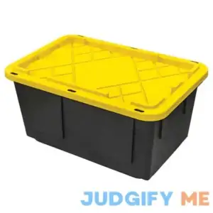 Greenmade 27 Gallon Black & Yellow Storage Container