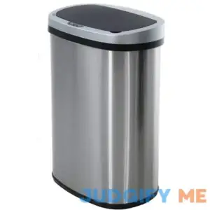 HCB Trash Can Automatic Waste Bin Mute Metal Garbage Can with Lid Stainless Steel 13 Gallon 50 Liter for Kitchen