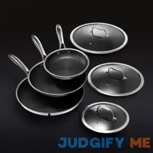 HexClad 6 Piece Hybrid Stainless Steel Cookware Pan Set 8
