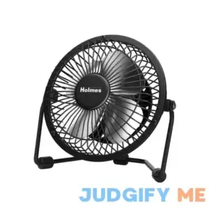 Holmes 4" USB Powered Adjustable Head Personal Desk Fan Black