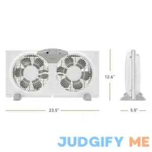 Holmes 9 Twin-Blade 3-Speed Digital Window Fan with remote
