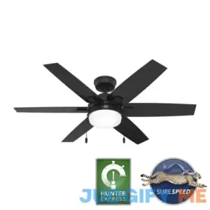 Hunter Toledo Easy Install 52-in Matte Indoor Ceiling Fan with Light