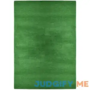 Icustomrug Indoor/outdoor Turf Rugs And Runners In Green Low Pile Artificial Grass With Bound Pre-finished Edges