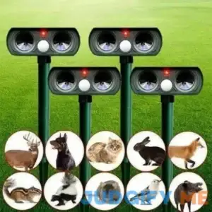 Infrared Solar Powered Animal Pest Repeller by Wrapango