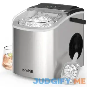 Ionchill Quick Cube Ice Machine 26lbs/24hrs Portable Countertop Bullet Ice Maker