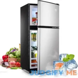KRIB BLING 3.5Cu.Ft Compact Refrigerator Mini Fridge with Freezer Small Refrigerator with 2 Door