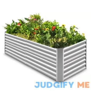 Land Guard 8Г—4Г—2 ft Galvanized Raised Garden Bed Kit Galvanized Planter Raised Garden Boxes Outdoor Large Metal Raised Garden Beds for vegetables