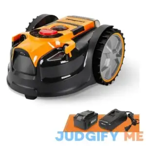 Lawnmaster OcuMow Robot Lawn Mower Perimeter Wire Free Robotic for Small Yards up to 1000 Square feet Optical Navigation Automatic Obstacle Avoidance