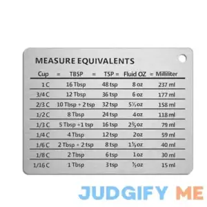 Magnetic Kitchen Conversion Chart Endurance Stainless Steel Refrigerator Magnet Magnetic Kitchen Measurement Conversion Chart for Cups Tablespoons
