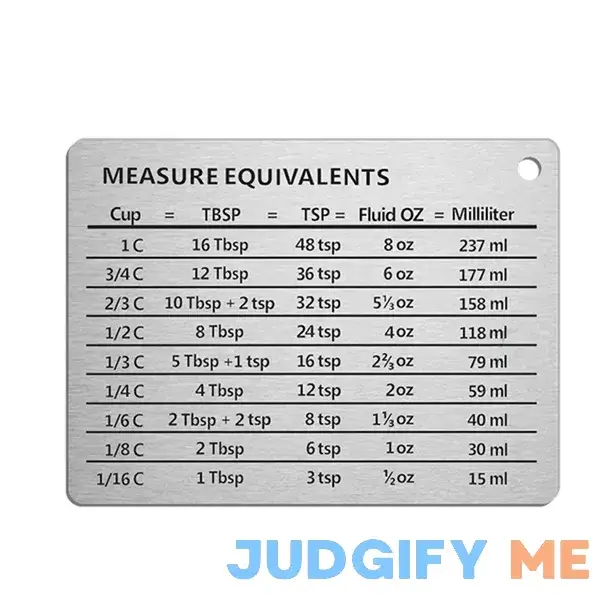 Magnetic Kitchen Conversion Chart Endurance Stainless Steel Refrigerator Magnet Magnetic Kitchen Measurement Conversion Chart for Cups Tablespoons Magnetic Kitchen Conversion Chart Endurance Stainless Steel Refrigerator Magnet Magnetic Kitchen Measurement Conversion Chart for Cups Tablespoons