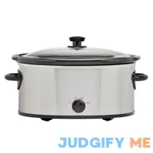 Mainstays 6 Quart Oval Slow Cooker Stainless Steel Finish