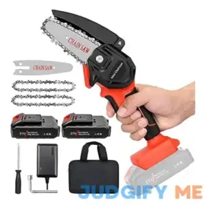 Mini Cordless Chainsaw Kit Upgraded 4" One-Hand Handheld Electric Portable Chainsaw