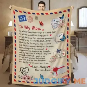 Mom - Personalized Giant Post Card Blanket
