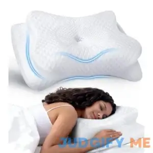 No More Aches Neck Pillow for Pain Relief Adjustable Cervical Support with Armrest