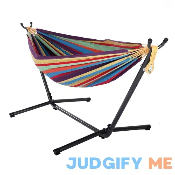 ONCLOUD 550 LBS Double Hammock with Stand Included with Portable Carrying Bag ONCLOUD 550 LBS Double Hammock with Stand Included with Portable Carrying Bag