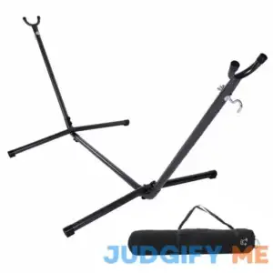 ONCLOUD 9 FT Hammock Stand Only Heavy Duty Indoor Outdoor Universal Space Saving Steel Stand with Carrying Case 450 Pounds Capacity