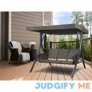 Otteridge 3 Person Outdoor Patio Swing with Powder Coated Steel Frame and Breathable Seating Winston Porter