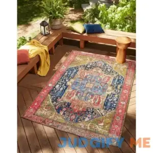 Outdoor Traditional Colorful Area Rug Indoor Outdoor Rug