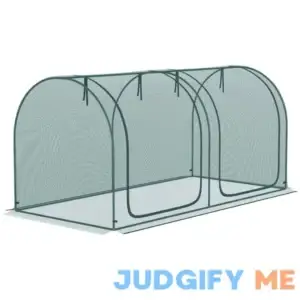 Outsunny Crop Cage Plant Protection Tent Zippered Doors Storage Bag Stakes