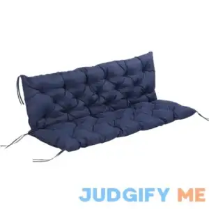 Outsunny Outdoor Tufted Bench Cushions 3-Seater Replacement for Swing Chair