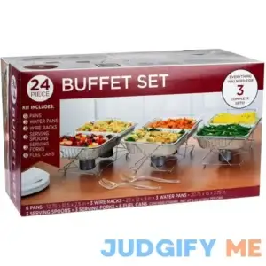Party Dimensions 24 Piece Party Serving Kit Includes Chafing Dish Buffet Set and Serving Utensils For All Types Of Parties and Events