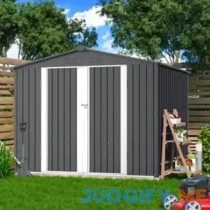 Patiomore 6x8 FT Outdoor Storage Shed Double Sloping Roof Garden Shed