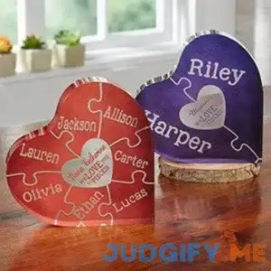 Personalized Color Heart Puzzle Keepsake - Love You To Pieces - Unique Mother's Day Gifts