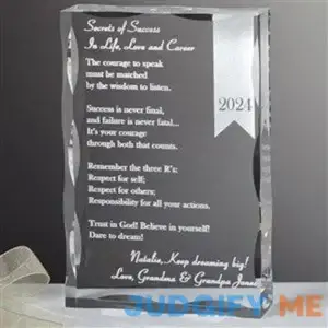 Personalized Graduation Gifts - Secrets of Success Keepsake