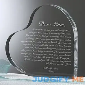 Personalized Heart Sculpture - A Letter To Mom - Unique Mother's Day Gifts