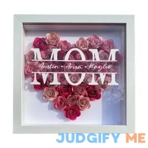 Personalized Mom Flower Shadow Box with Name