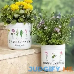 Personalized Outdoor Flower Pot - Birth Month Flower - Unique Mother's Day Gifts