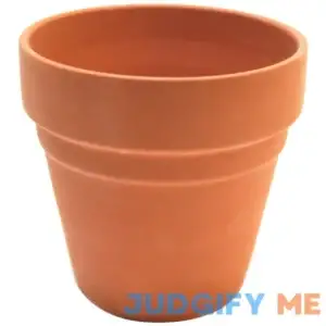 Plaid Unpainted Surface Flower Pot