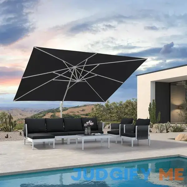 Purple Leaf Patio Cantilever Umbrella Outdoor Offset Square Umbrella Rotation Purple Leaf Patio Cantilever Umbrella Outdoor Offset Square Umbrella Rotation