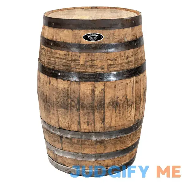 Real Wood Products Jack Daniel's 35 in. H X 26 in. D Oak Whiskey Barrel Barrel Brown B320 Real Wood Products Jack Daniel's 35 in. H X 26 in. D Oak Whiskey Barrel Barrel Brown B320